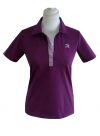polo lilas manches courtes vue devant