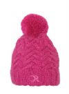 bonnet torsades cerise