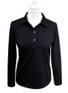 Polo noir manches longues vue devant