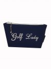 Pochette Marine brodée Golf Lady