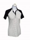 Polo "Pois Noir"manches courtes raglans